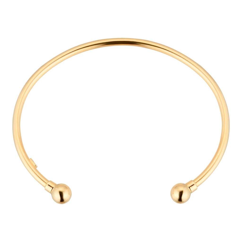 18ct Yellow Gold 2.5mm Tube Torque Bangle