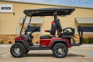 Red 2024 EVolution D5 Ranger 2+2 Golf Cart1