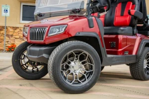 Red 2024 EVolution D5 Ranger 2+2 Golf Cart2